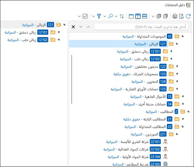 دليل الحسابات