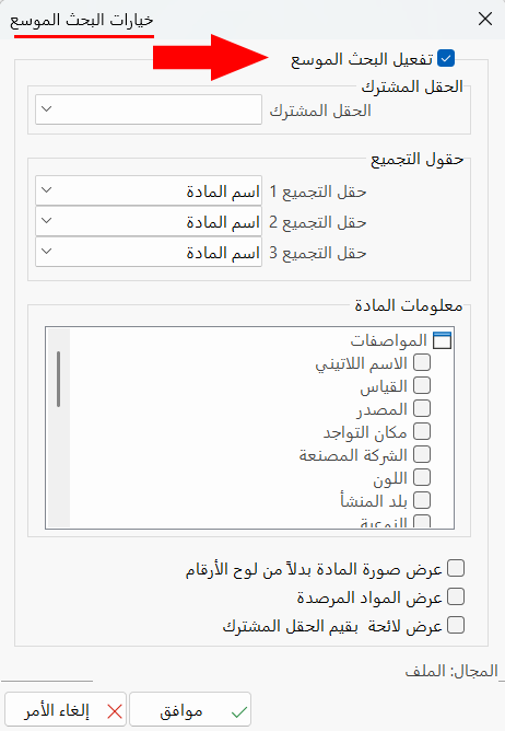 البحث الموسع