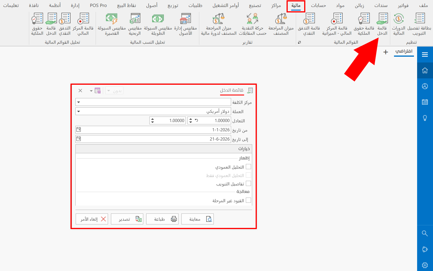 قائمة الدخل